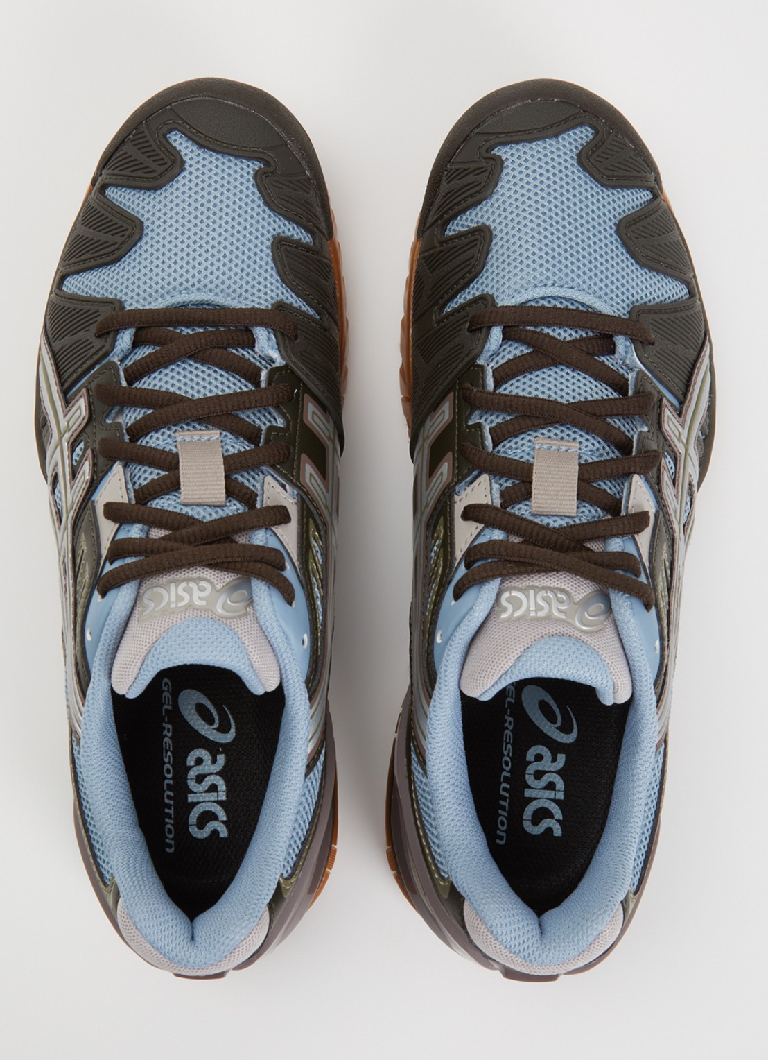ASICS Gel-Resolution 5 sneaker van mesh met metallic details - detail 2 donkerbruin