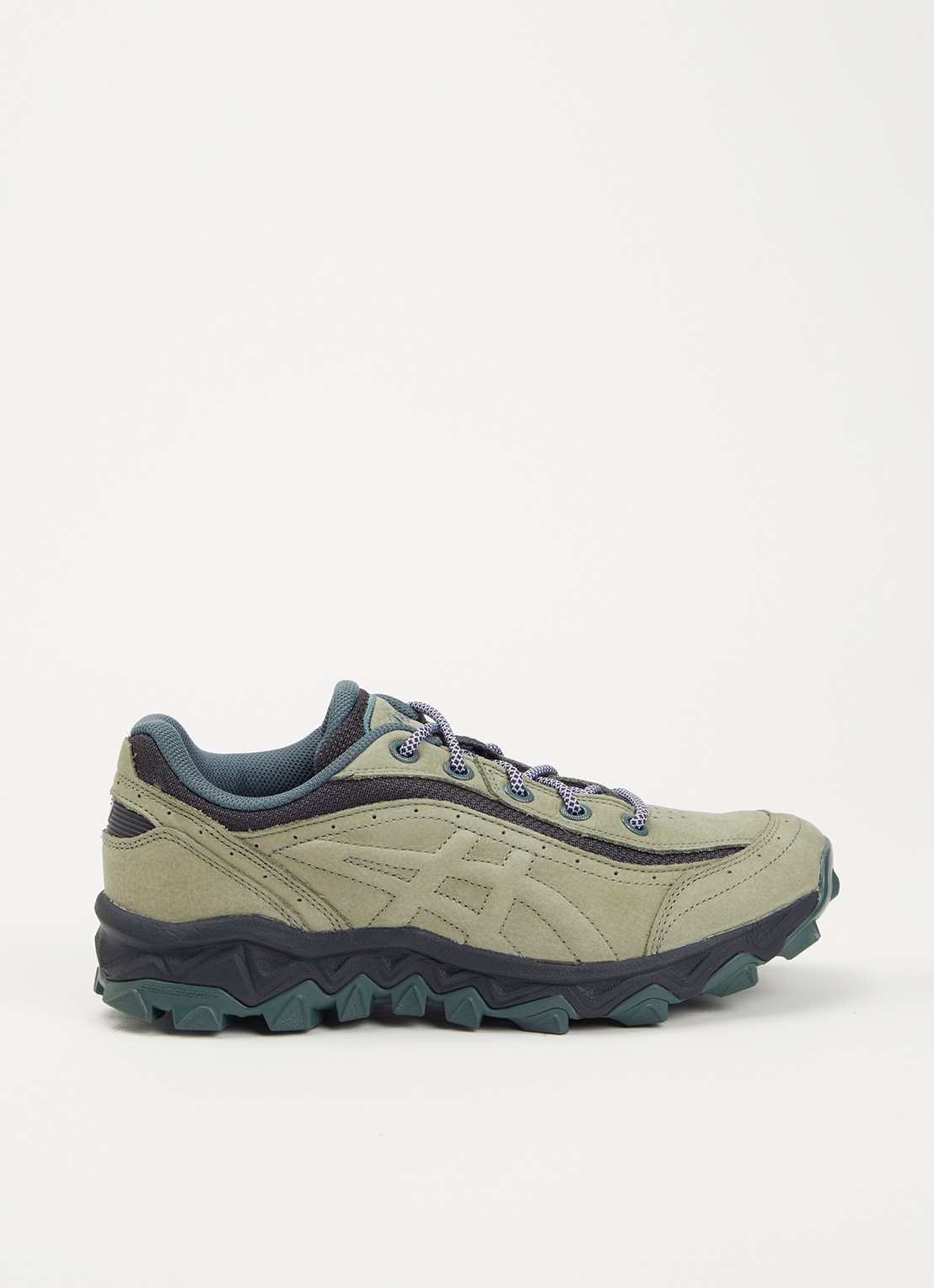 ASICS Gel-Transcend sneaker van suède - voorkant 5 groen
