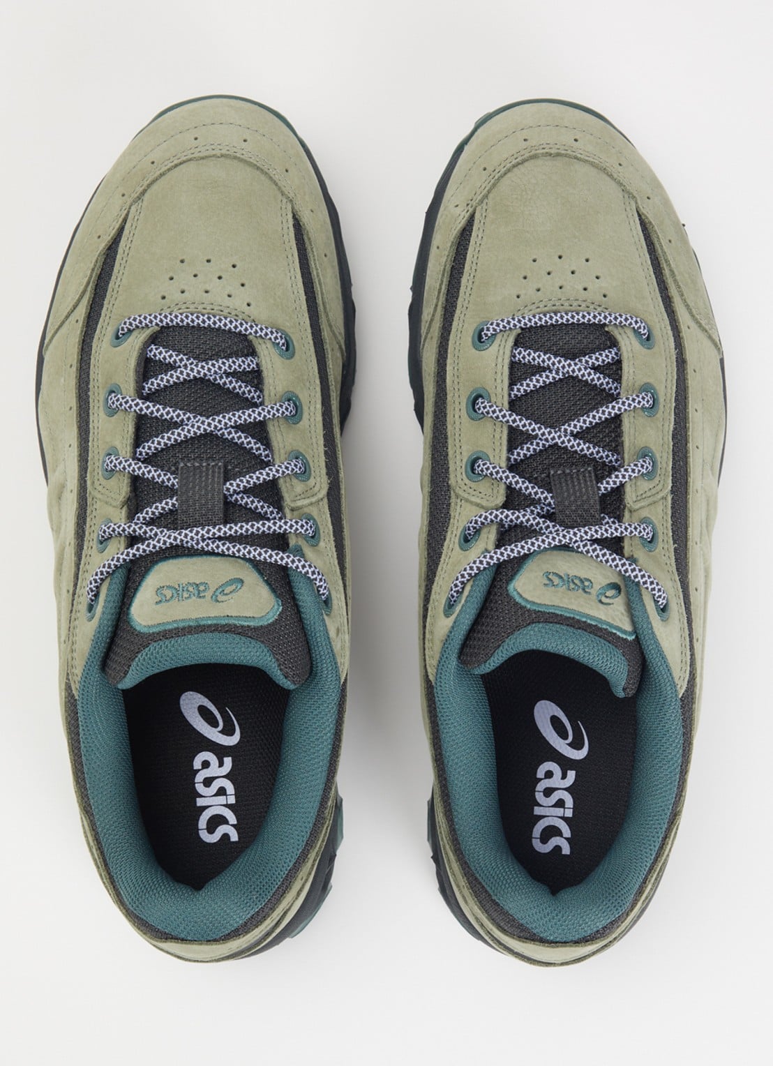 ASICS Gel-Transcend sneaker van suède - detail 3 olijfgroen