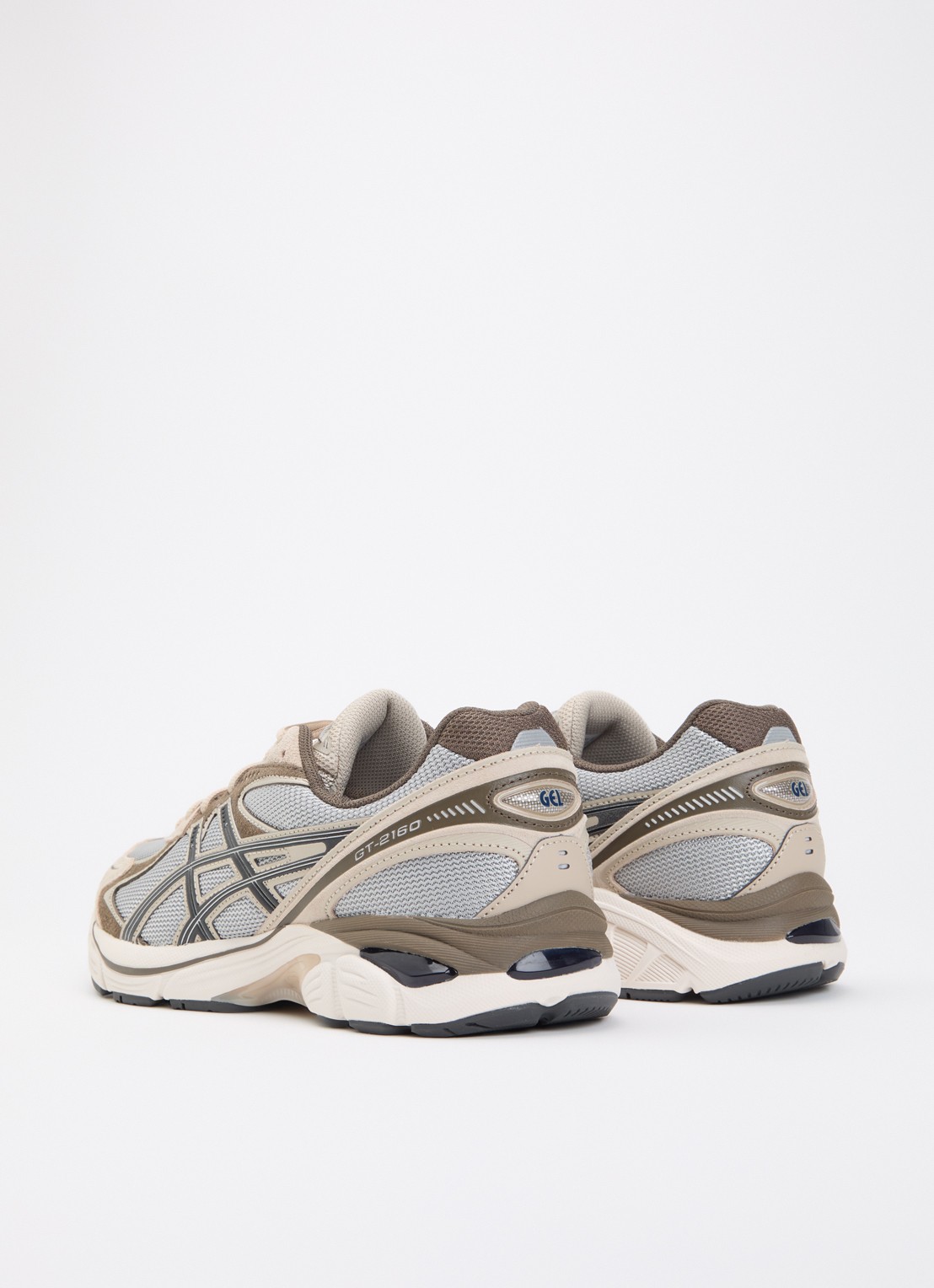 ASICS GT-2160 sneaker met suède details - achterkant donkerbeige