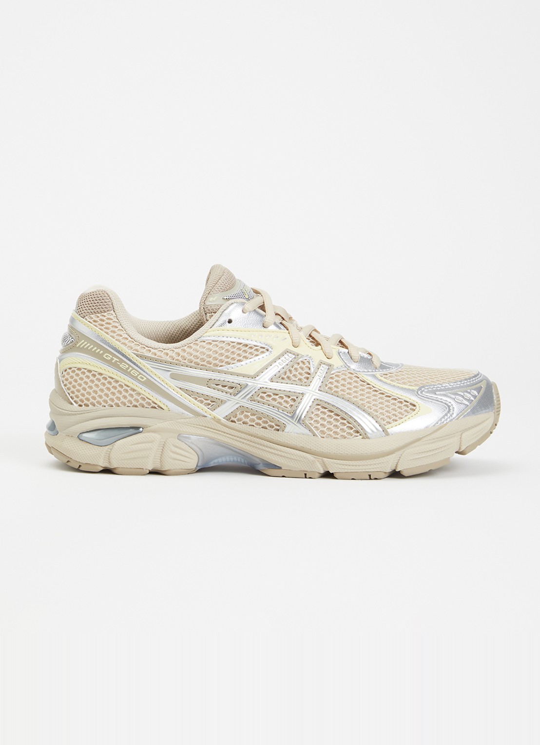 ASICS GT-2160 sneaker van mesh met metallic details - voorkant 5 beige