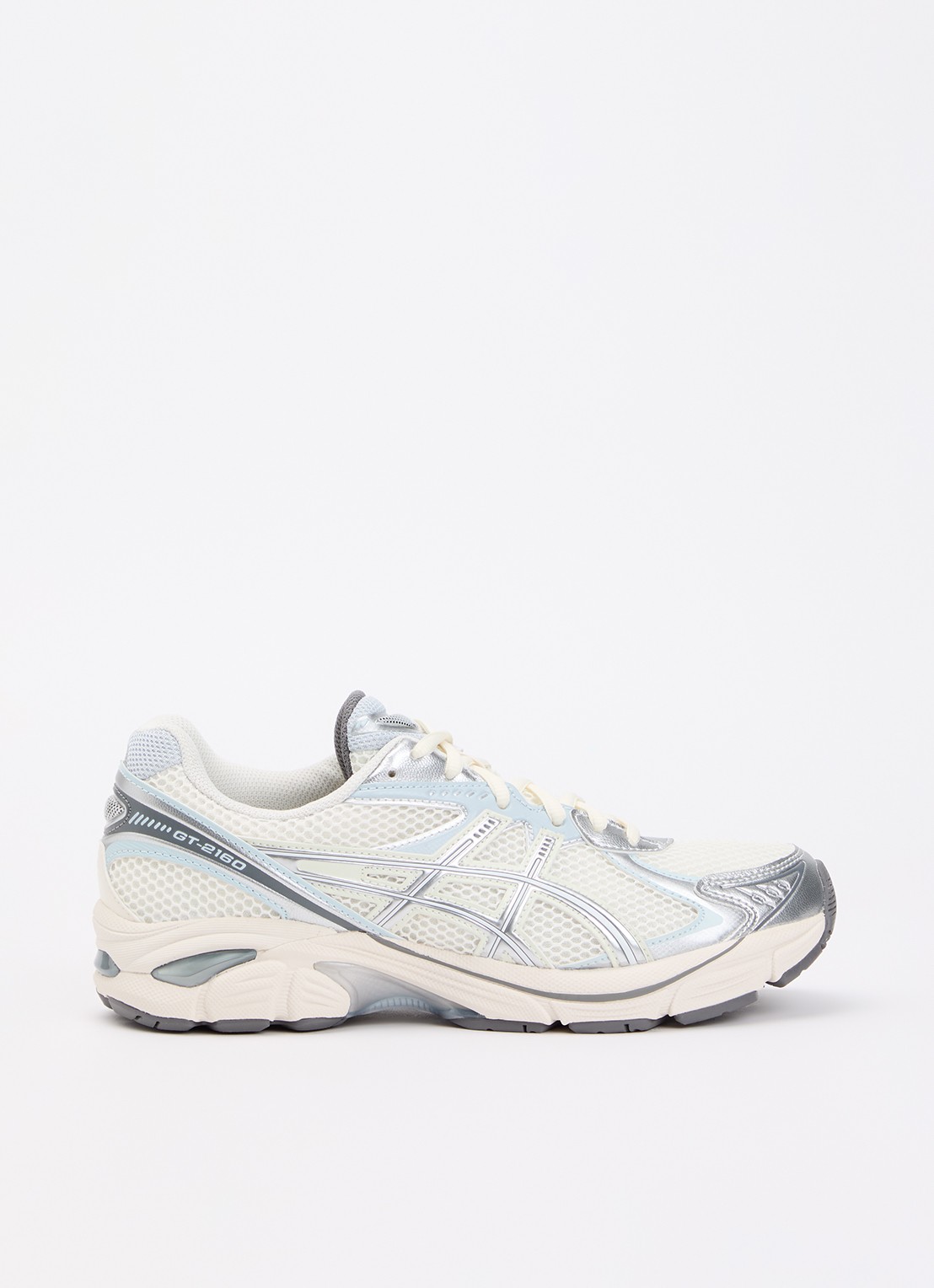 ASICS GT-2160 sneaker van mesh met metallic details - voorkant 2 zilver