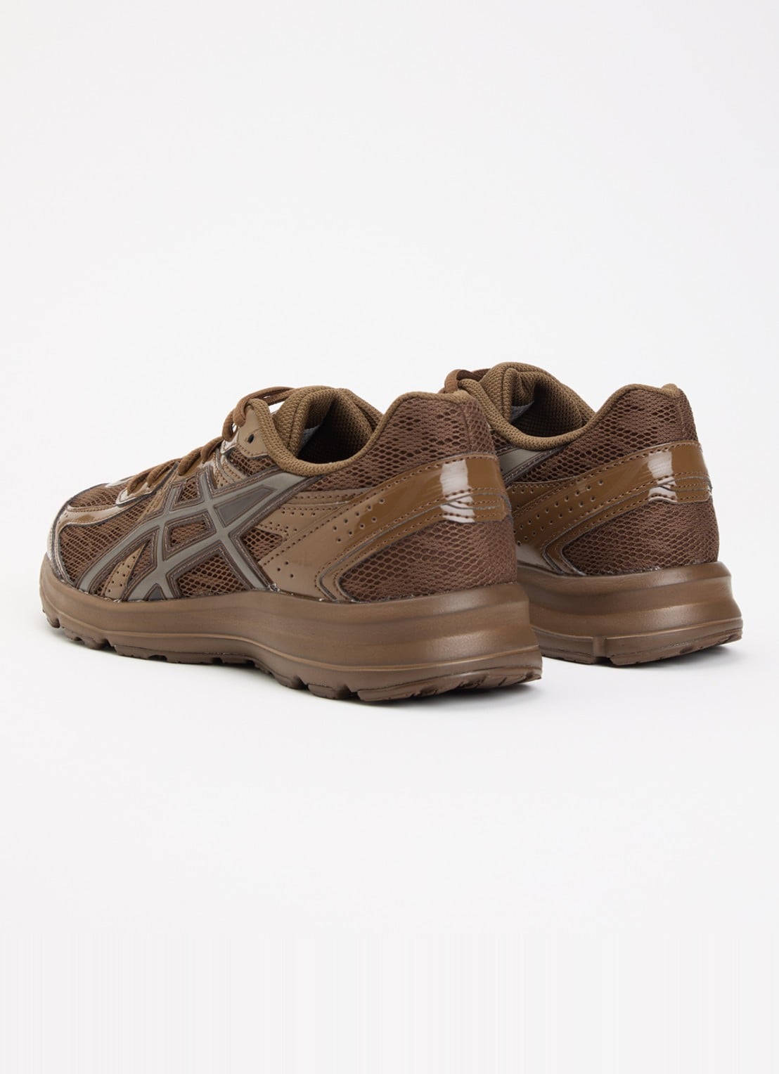 ASICS Jog 100S sneaker van mesh met logo - achterkant 4 bruin