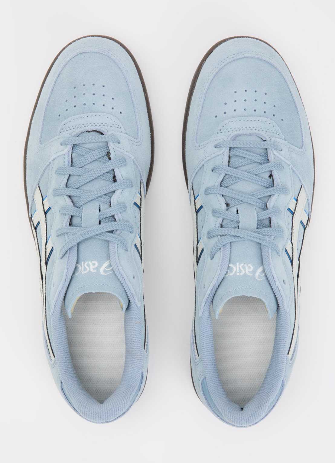 ASICS Skyhand OG sneaker van suède - detail 2 lichtblauw