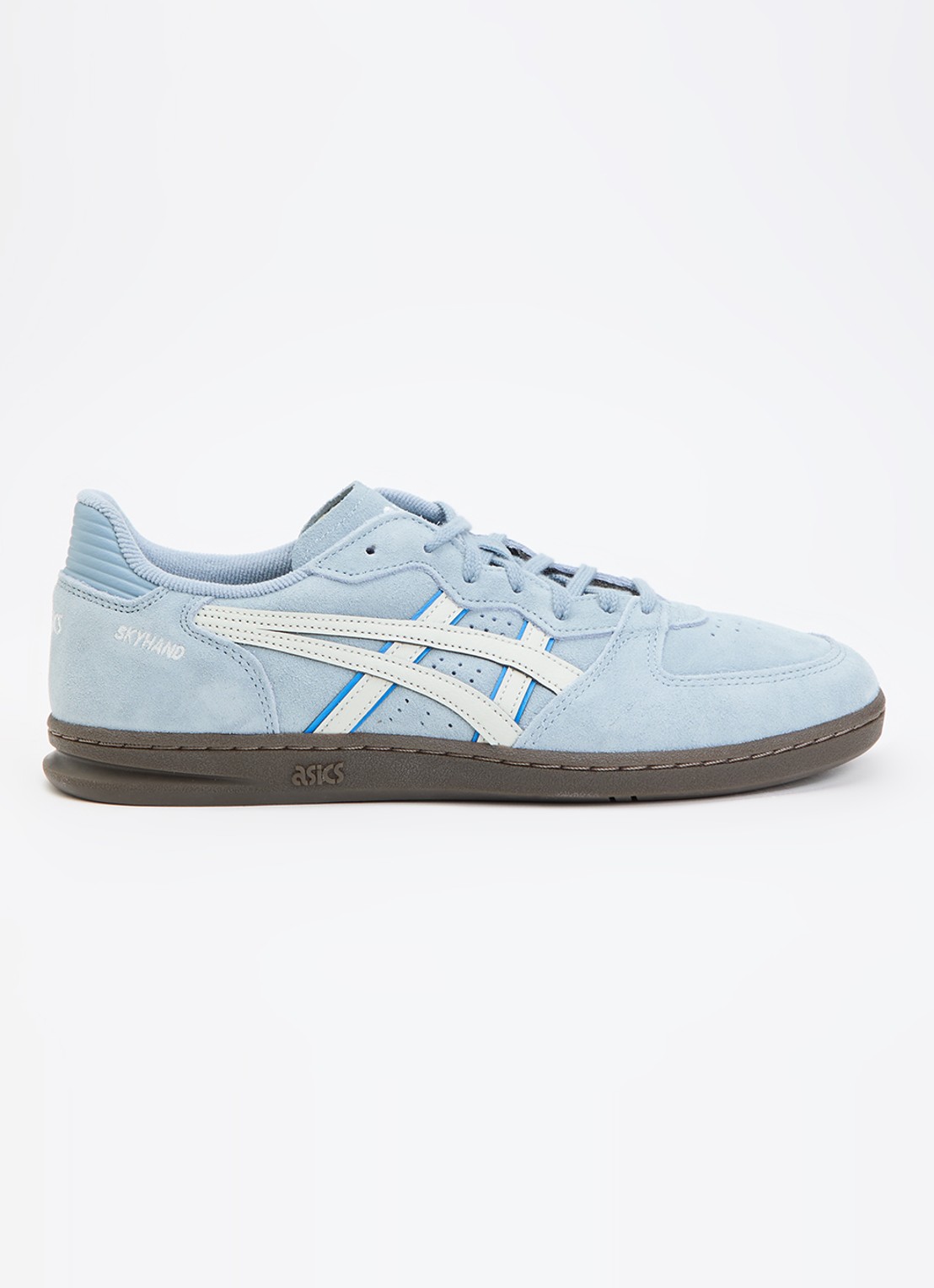 ASICS Skyhand OG sneaker van suède - voorkant 4 lichtblauw