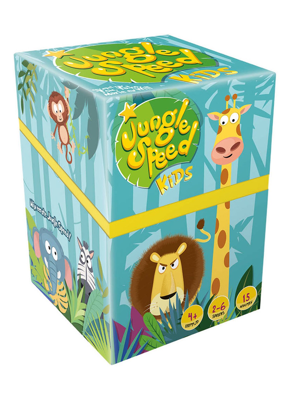 Asmodee Jungle speed kids kaartspel - voorkant 3 lichtblauw