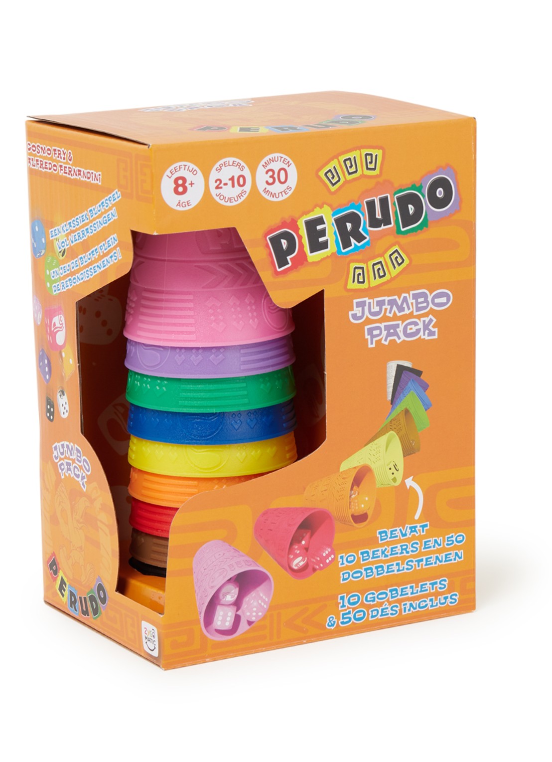 Asmodee Perudo Jumbo dobbelspel  - voorkant oranje