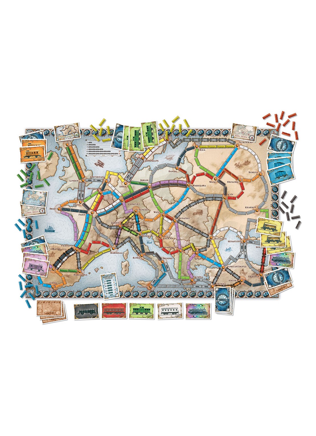 Asmodee Ticket to ride Europa bordspel - detail multicolor