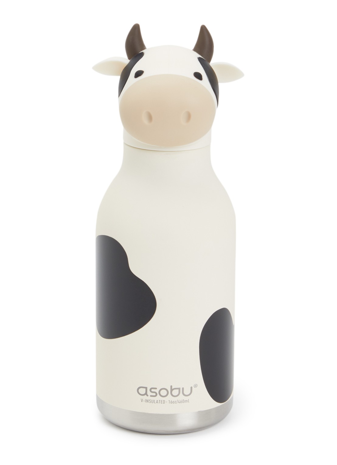 Asobu Cow Bestie waterfles 46 cl - voorkant wit