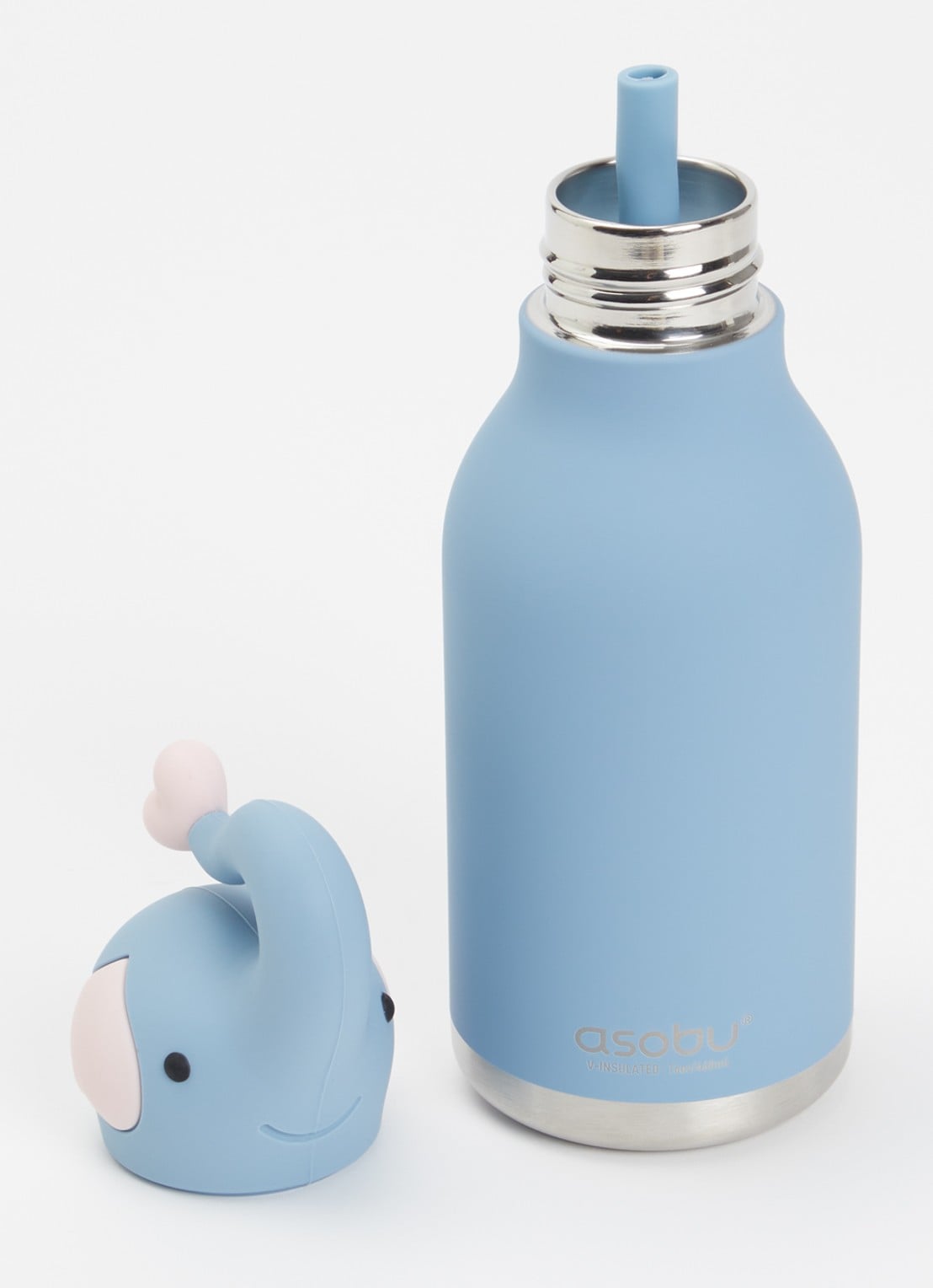 Asobu Elephant Bestie waterfles 46 cl  - voorkant 2 blauw