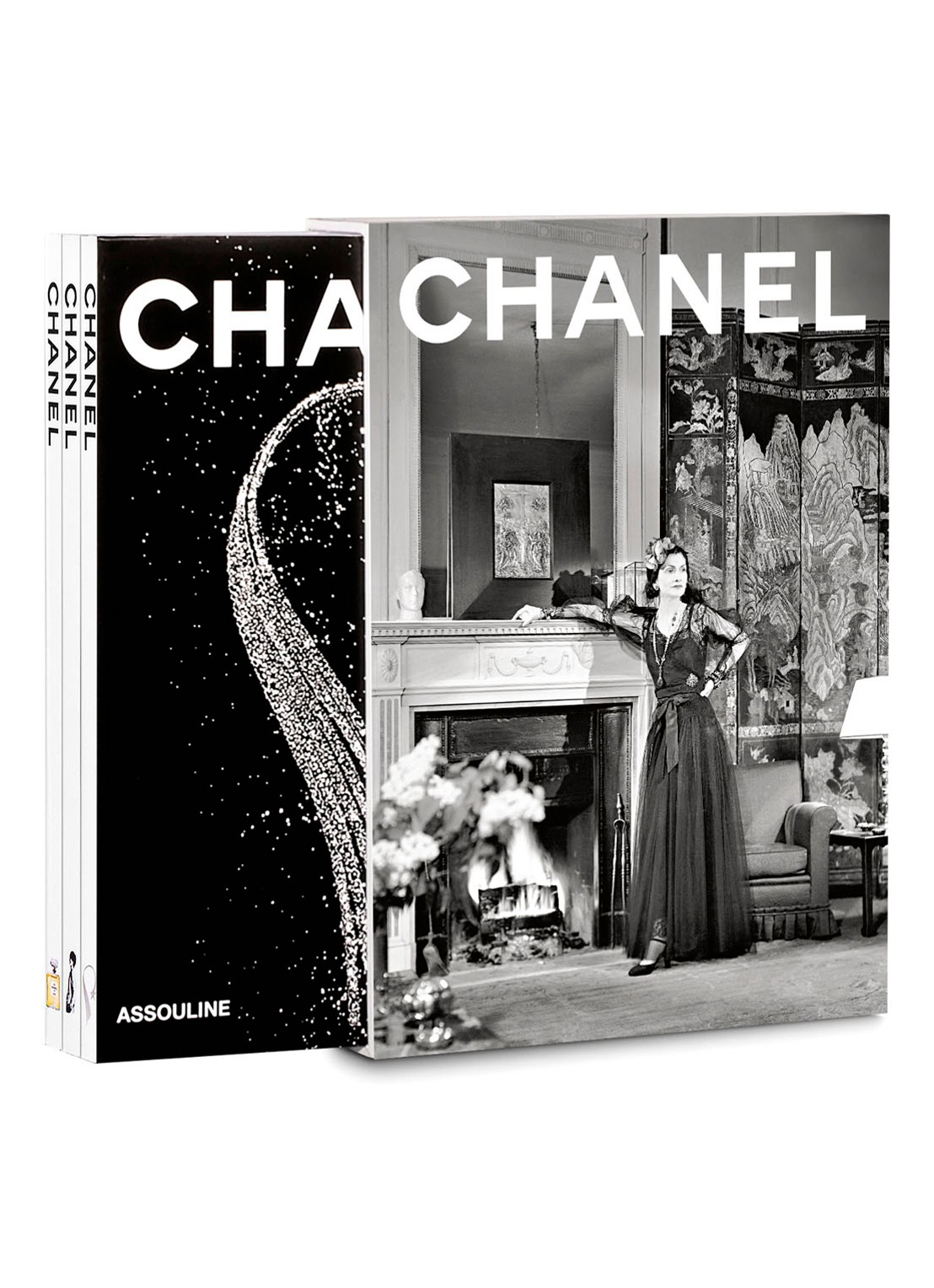 Assouline Chanel 3-Book Slipcase (New Edition) - detail grijs