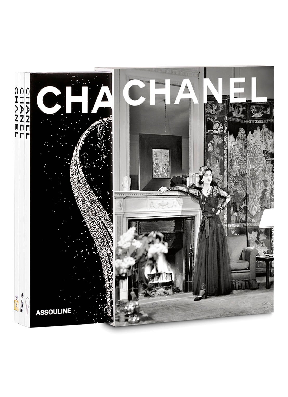 Assouline Chanel 3-Book Slipcase (New Edition) - detail grijs