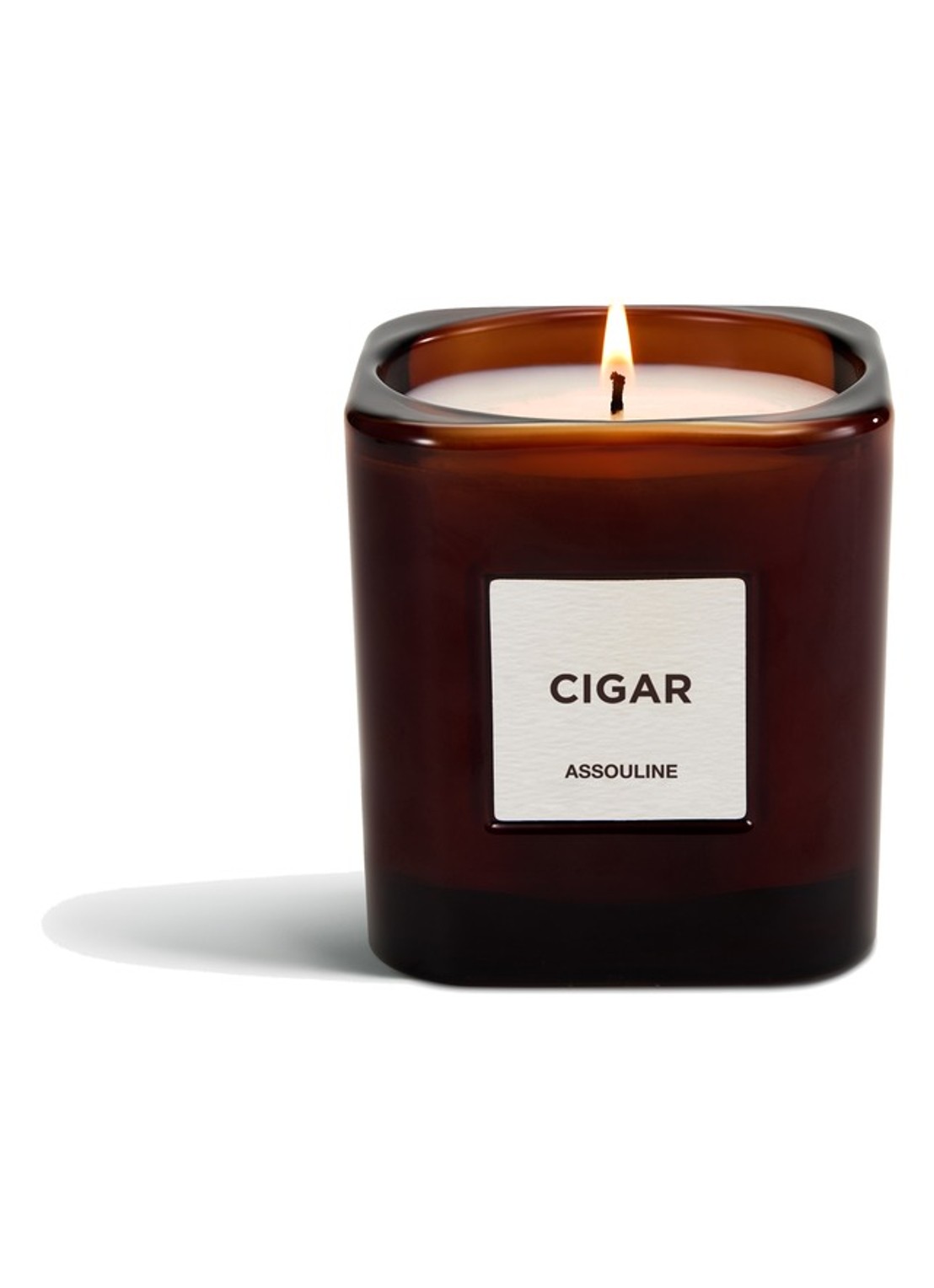 Assouline Library Cigar geurkaars 9 cm - voorkant bruin