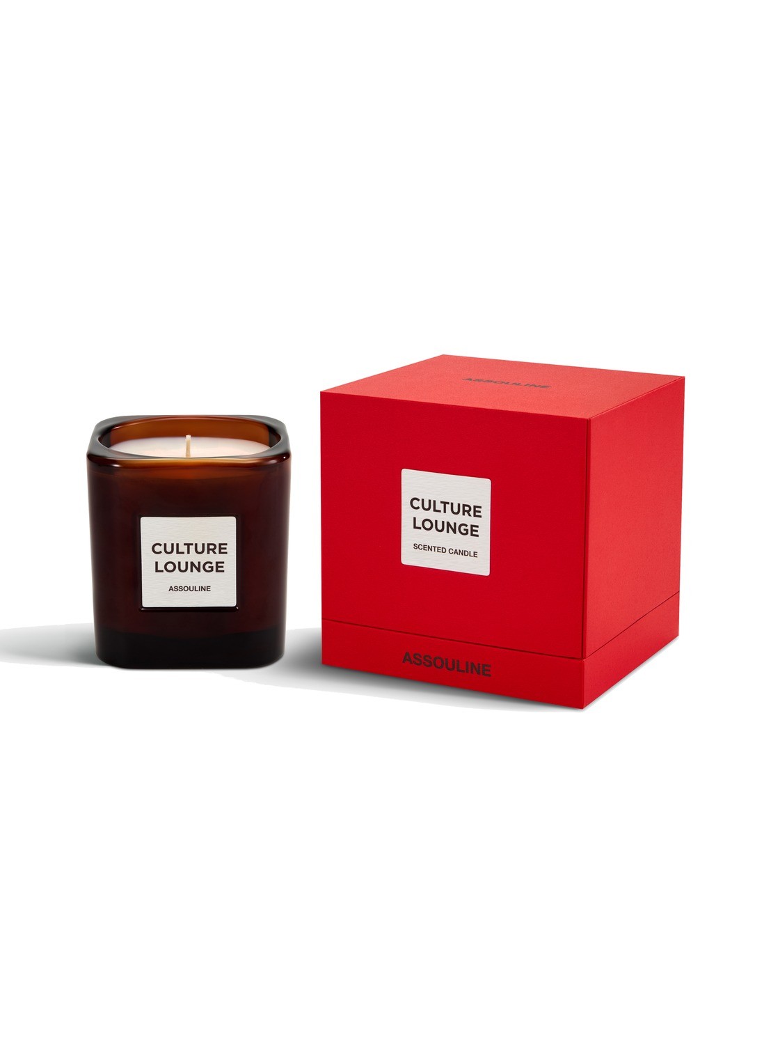 Assouline Library Culture Lounge geurkaars 9 cm - voorkant 2 bruin