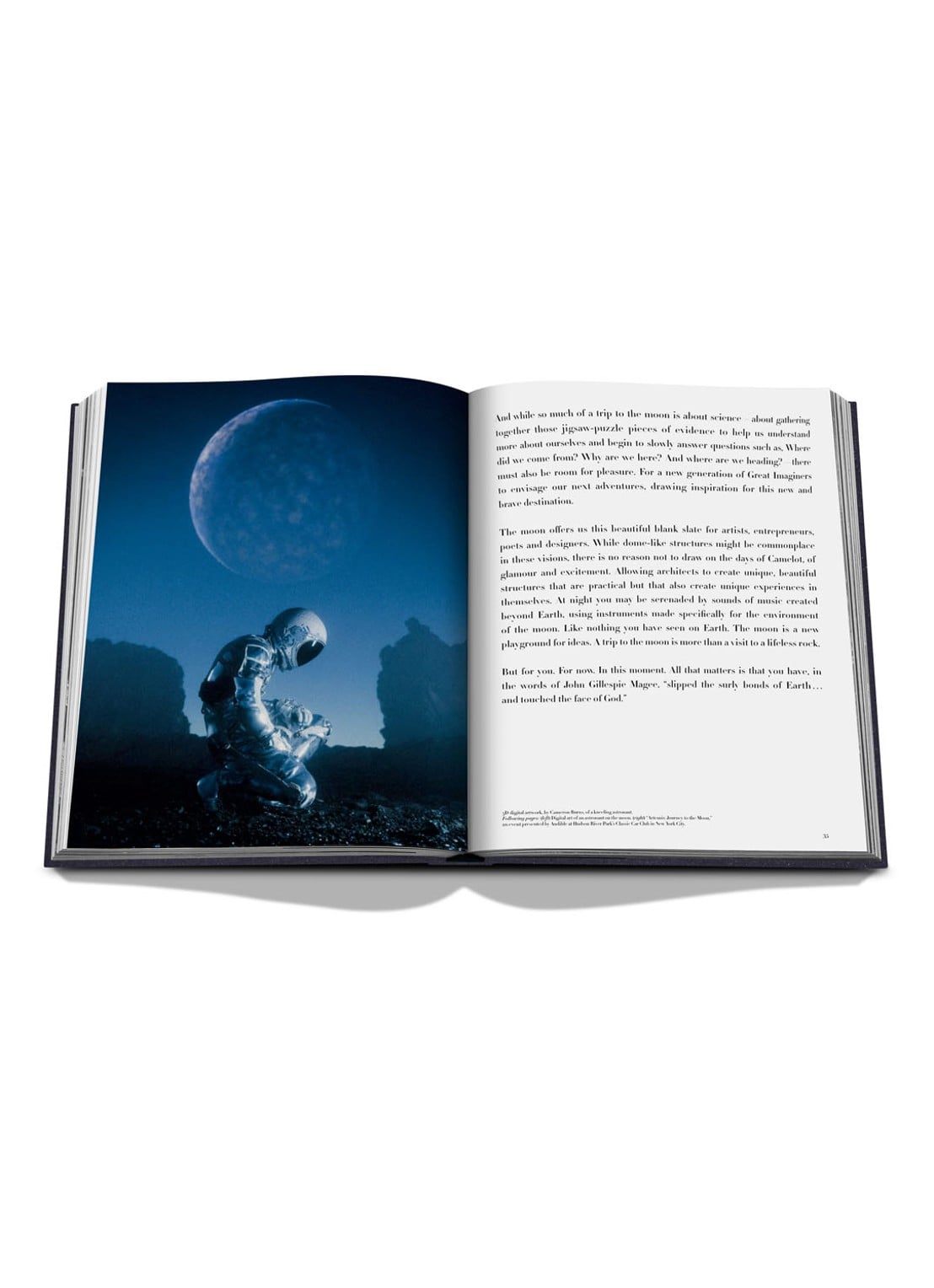 Assouline Moon Paradise - detail 5 donkerblauw