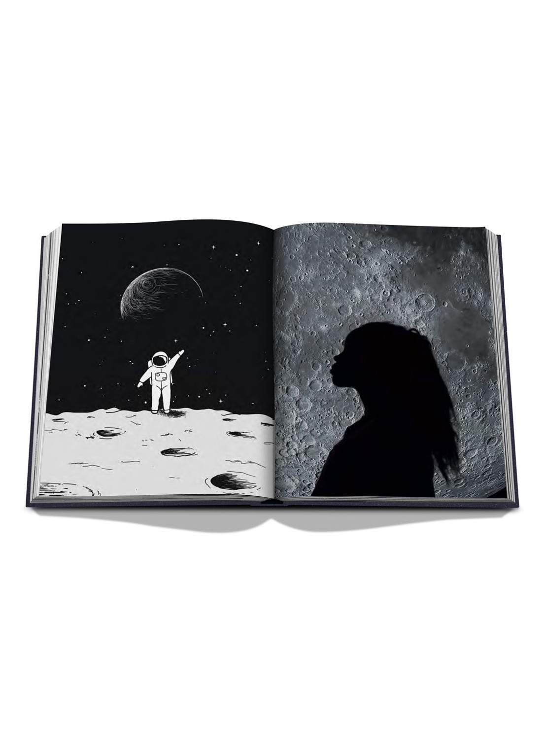 Assouline Moon Paradise - voorkant 2 donkerblauw