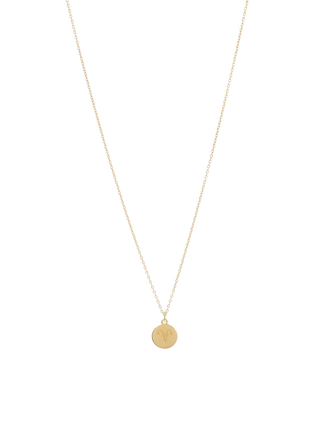 Astley Clarke Aries Zodiac Biography ketting verguld - voorkant goud