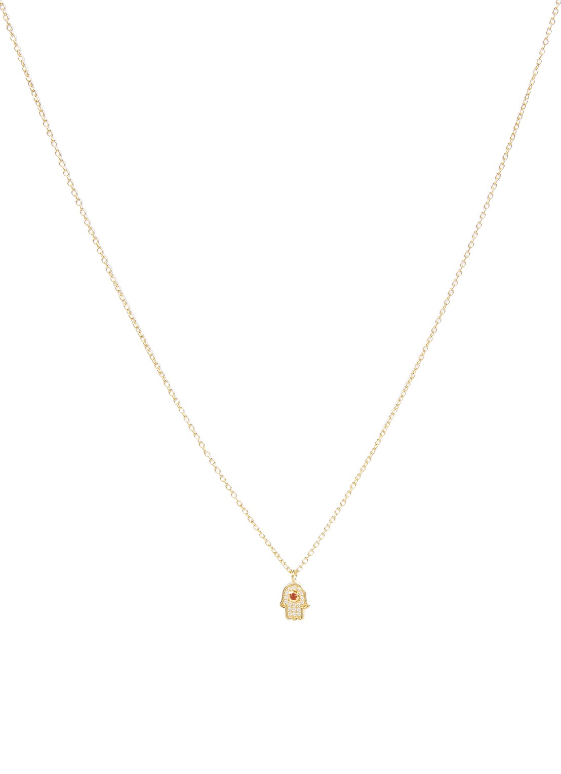 Astley Clarke Ketting Mini Hamsa verguld - voorkant goud