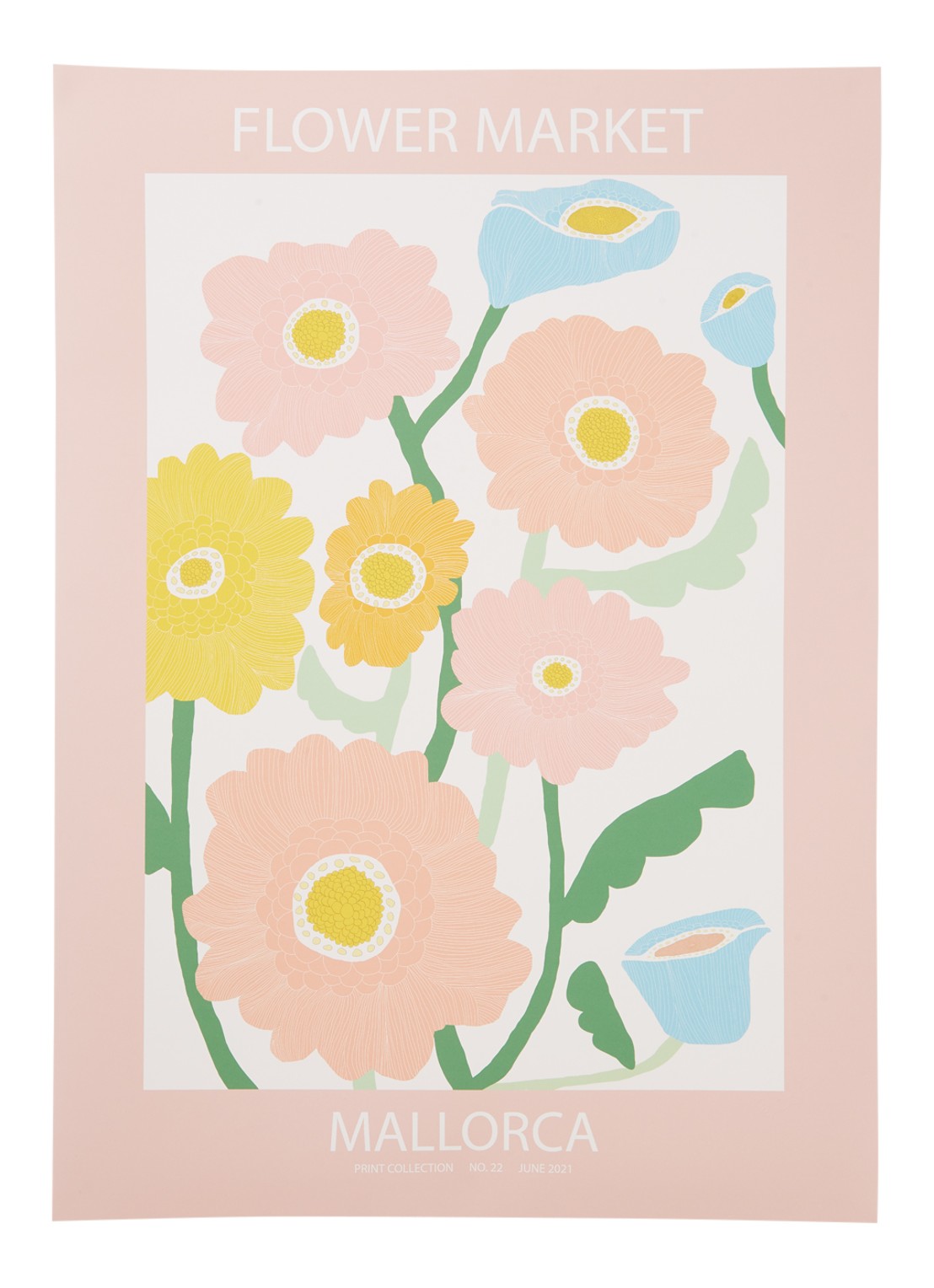 Astrid Wilson Mallorca print 50 x 70 cm - voorkant zalmroze