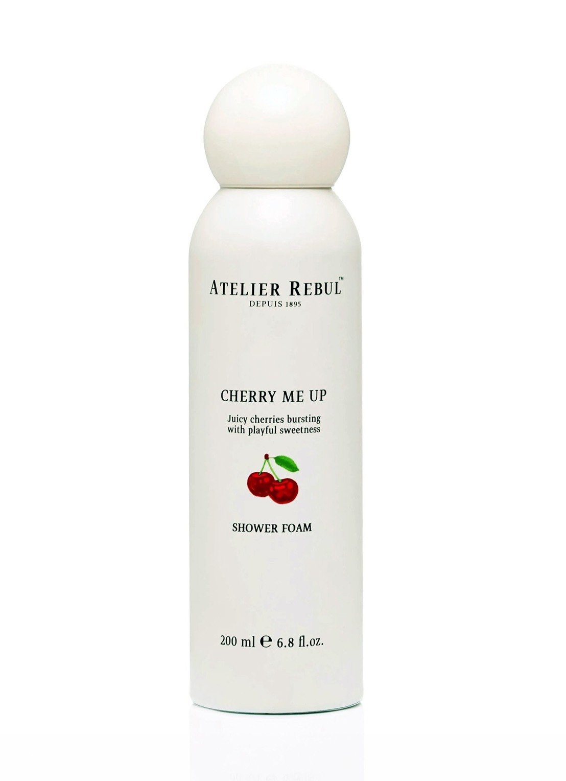 Atelier Rebul Cherry Me Up Shower Foam 200 ml - doucheschuim - voorkant wit