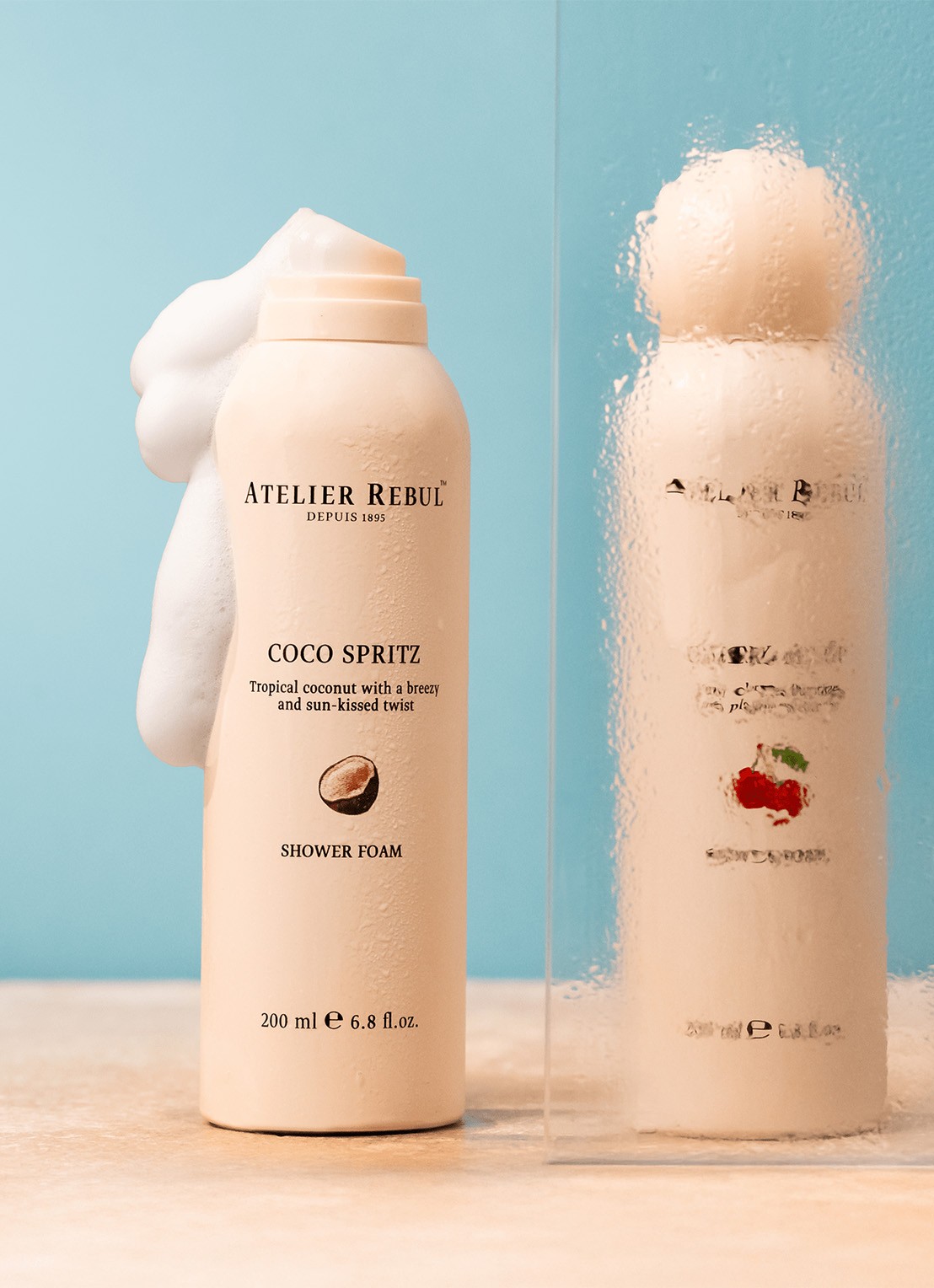 Atelier Rebul Coco Spritz Shower Foam 200 ml - doucheschuim - achterkant wit