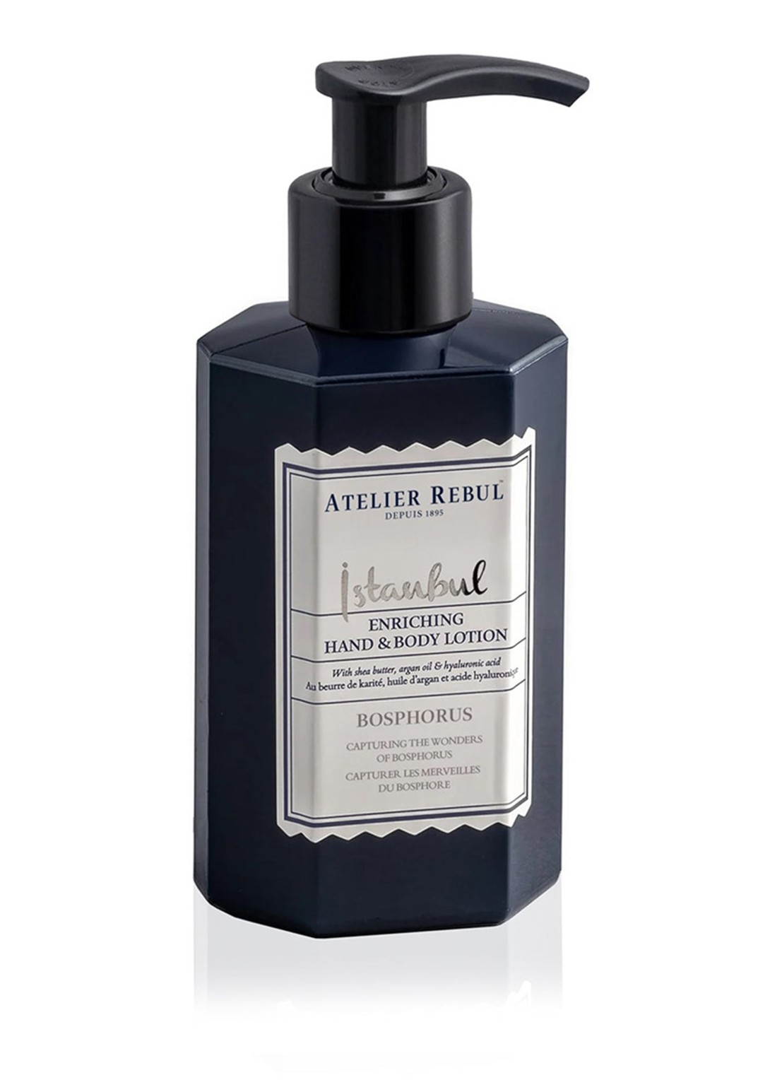 Atelier Rebul Istanbul Bosphorus hand- & bodylotion 100 ml - voorkant blauw