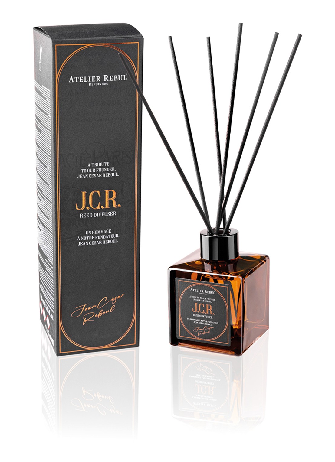 Atelier Rebul J.C.R. Geurstokjes 120ml - voorkant bruin