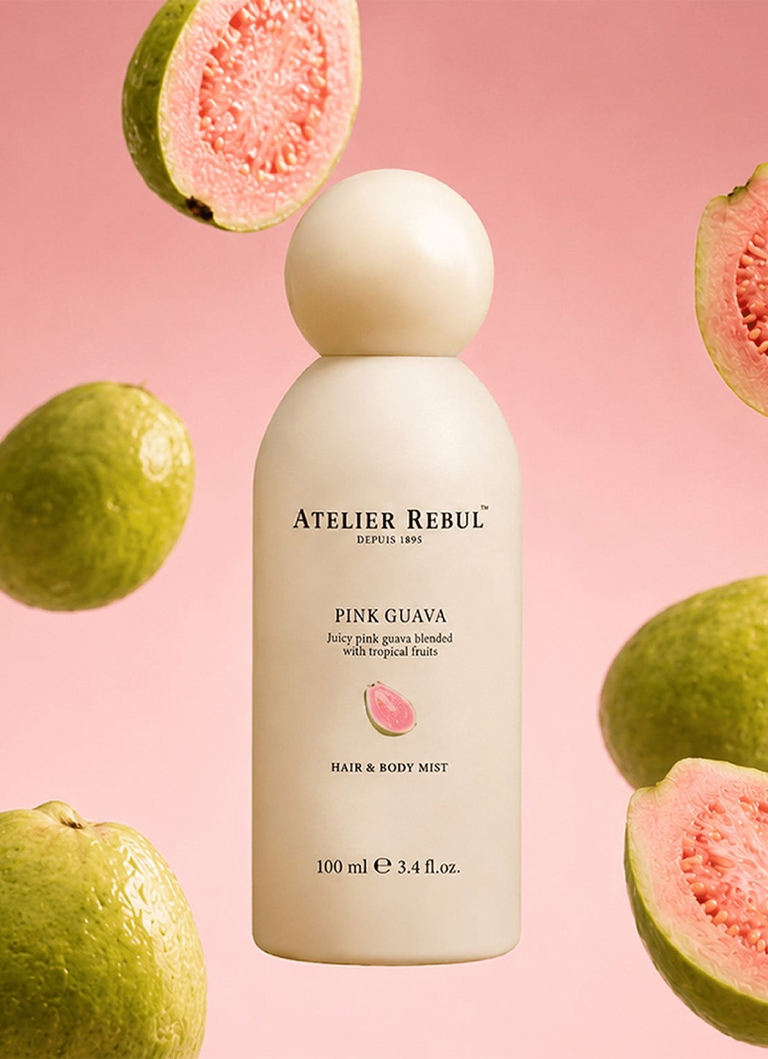Atelier Rebul Pink Guava Hair & Body mist 100 ml - voorkant 4 wit