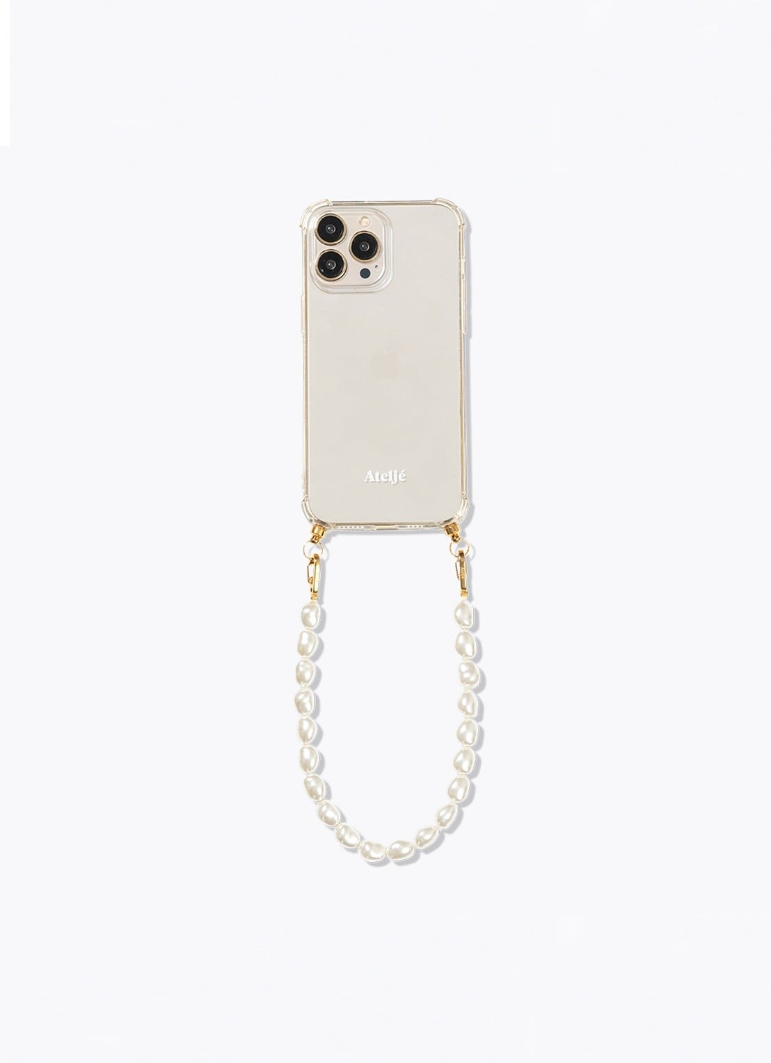 Ateljé Cloudy 2.0 telefoonkoord met imitatieparels - achterkant 3 wit