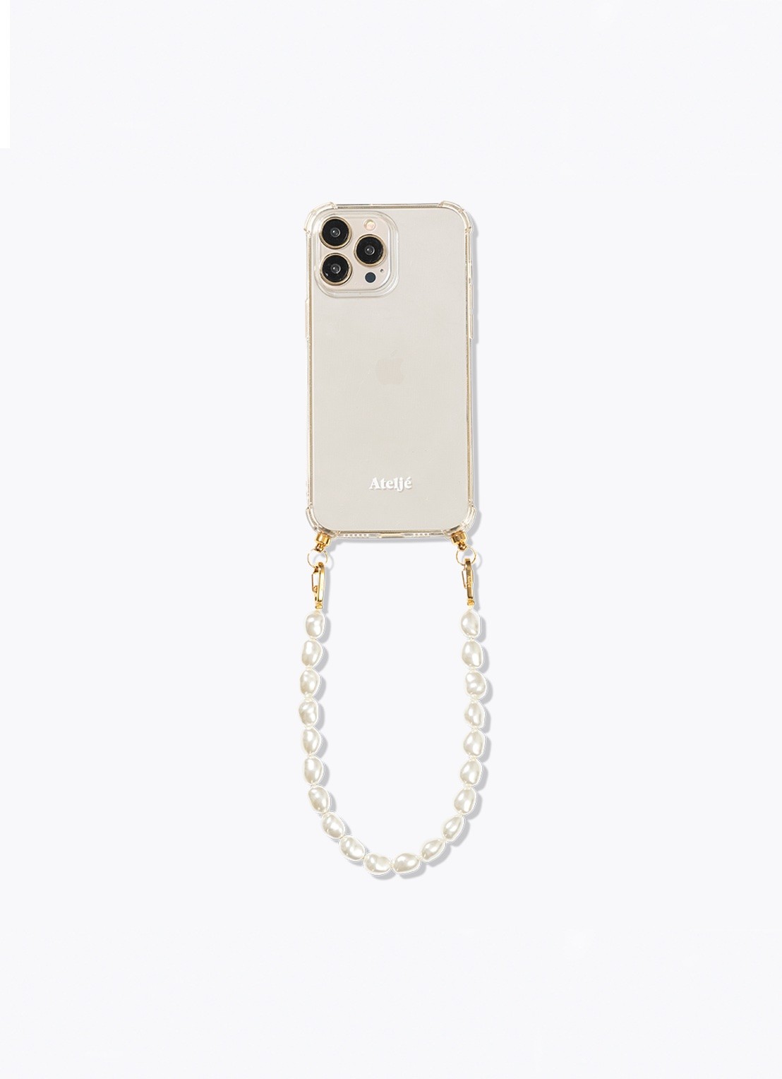 Ateljé Cloudy 2.0 telefoonkoord met imitatieparels - detail 4 wit