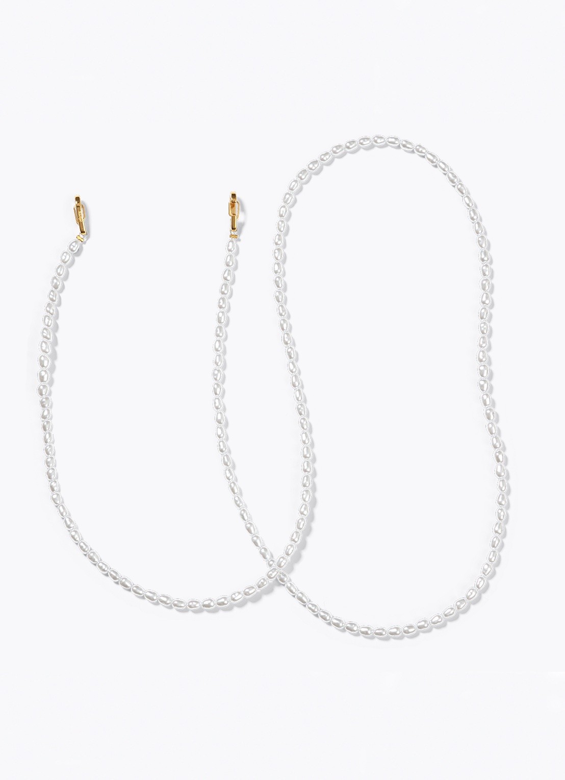 Ateljé Pearl Drop 2.0 crossbody telefoonkoord   - voorkant 2 wit