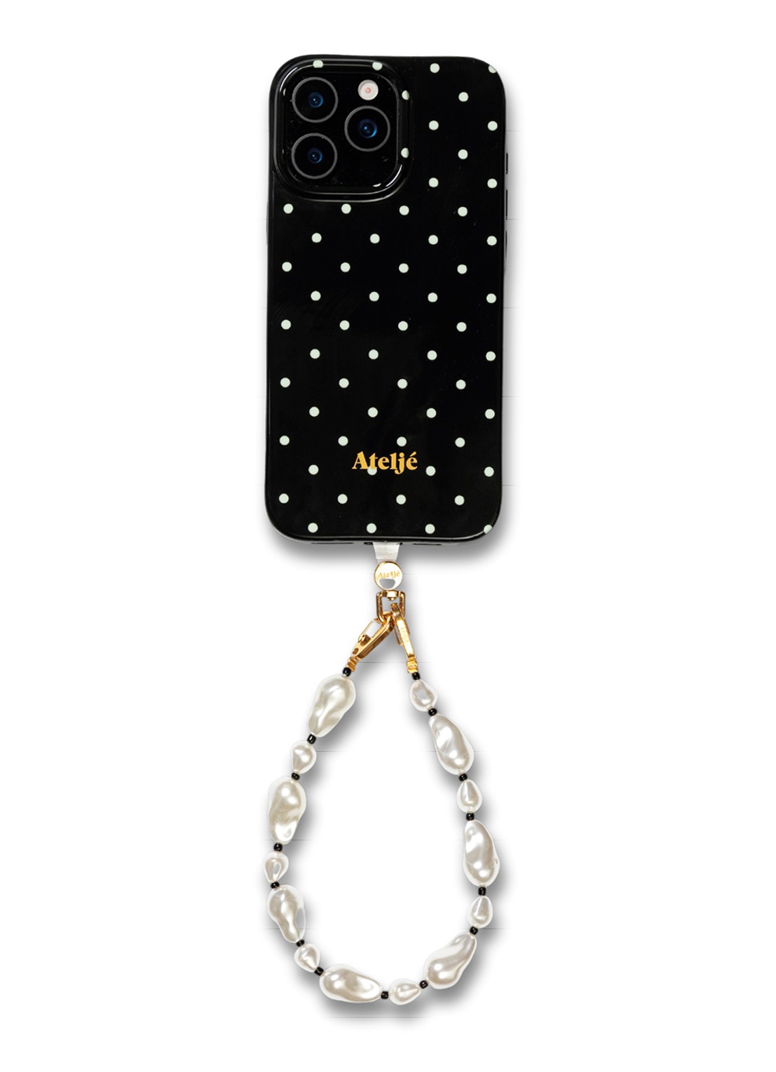 Ateljé Polkadot telefoonhoes voor IPhone 14 Pro Max - detail zwart