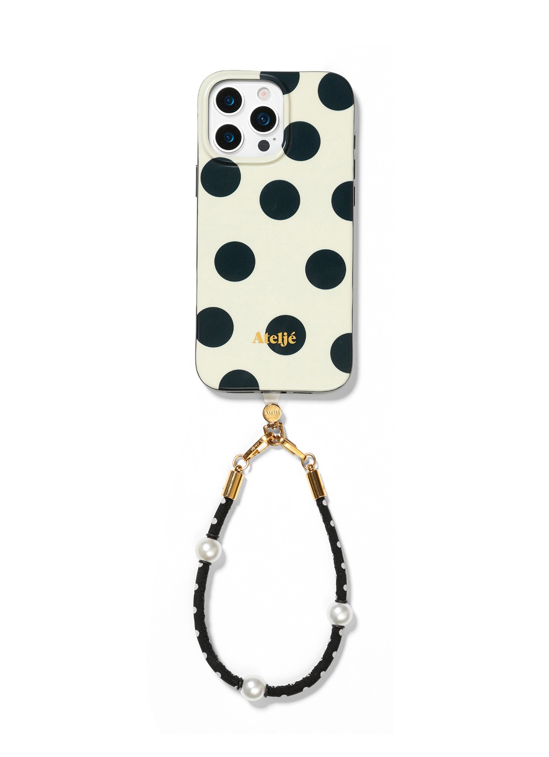 Ateljé Polkadot telefoonhoes voor IPhone 14 Pro - detail 3 wit