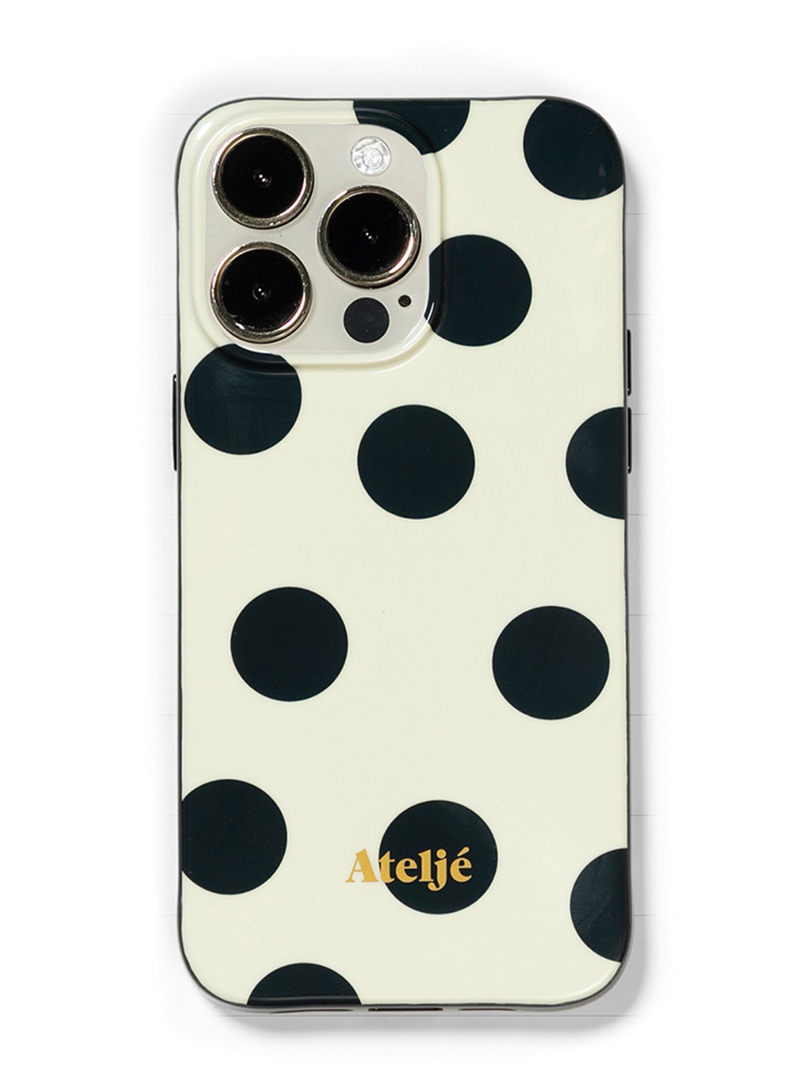 Ateljé Polkadot telefoonhoes voor IPhone 14 Pro - voorkant wit