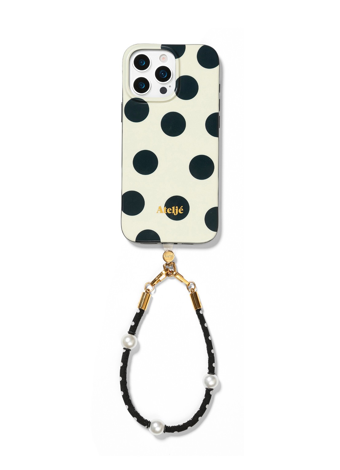 Ateljé Polkadot telefoonhoes voor IPhone 15 Pro - detail 4 wit