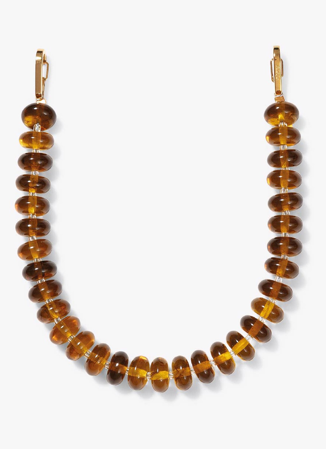 Ateljé Sunbeads telefoonkoord 32 cm  - voorkant bruin