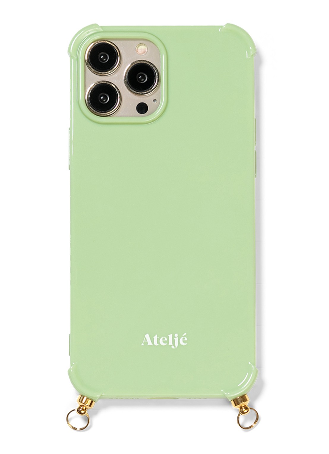 Ateljé Telefoonhoes voor iPhone 13 - voorkant lichtgroen