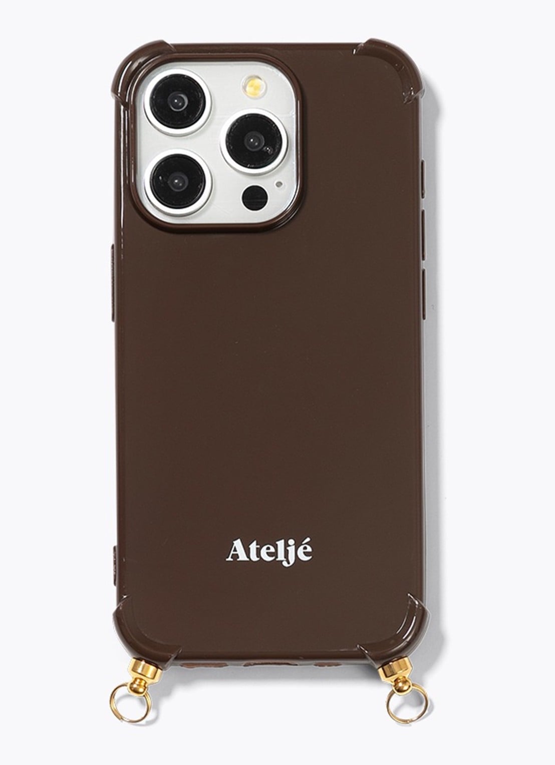 Ateljé Telefoonhoes voor iPhone 16 - voorkant donkerbruin