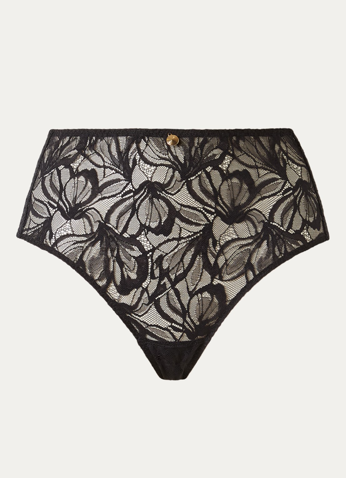 Aubade After Hours high waisted slip van kant - voorkant zwart