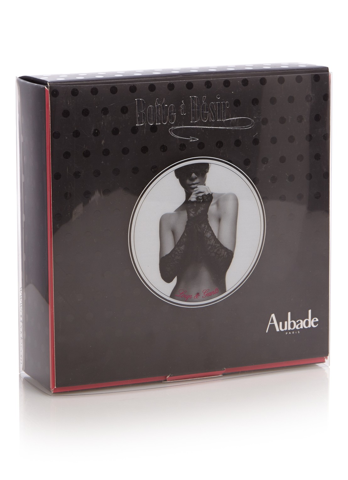 Aubade Boîte à Désir handschoenen en masker in giftbox - detail zwart