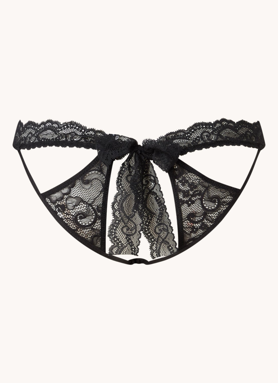 Aubade Boîte à Désir slip van kant met cut-out detail  - achterkant zwart