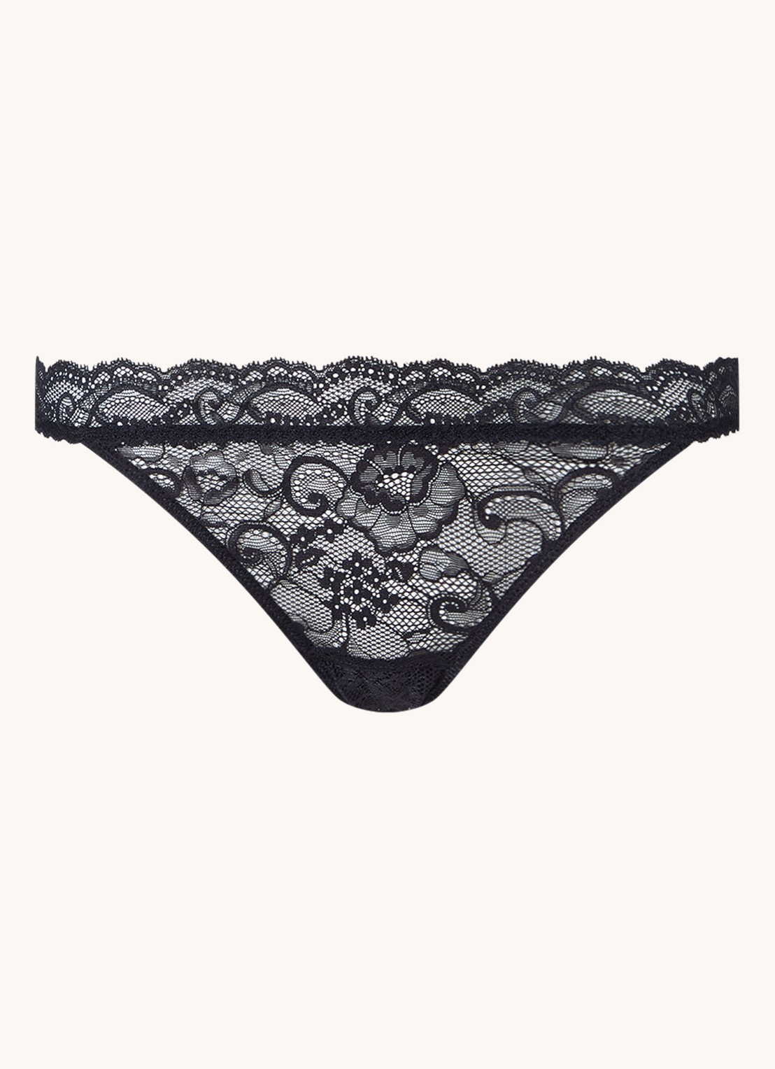 Aubade Boîte à Désir slip van kant met cut-out detail  - voorkant 2 zwart