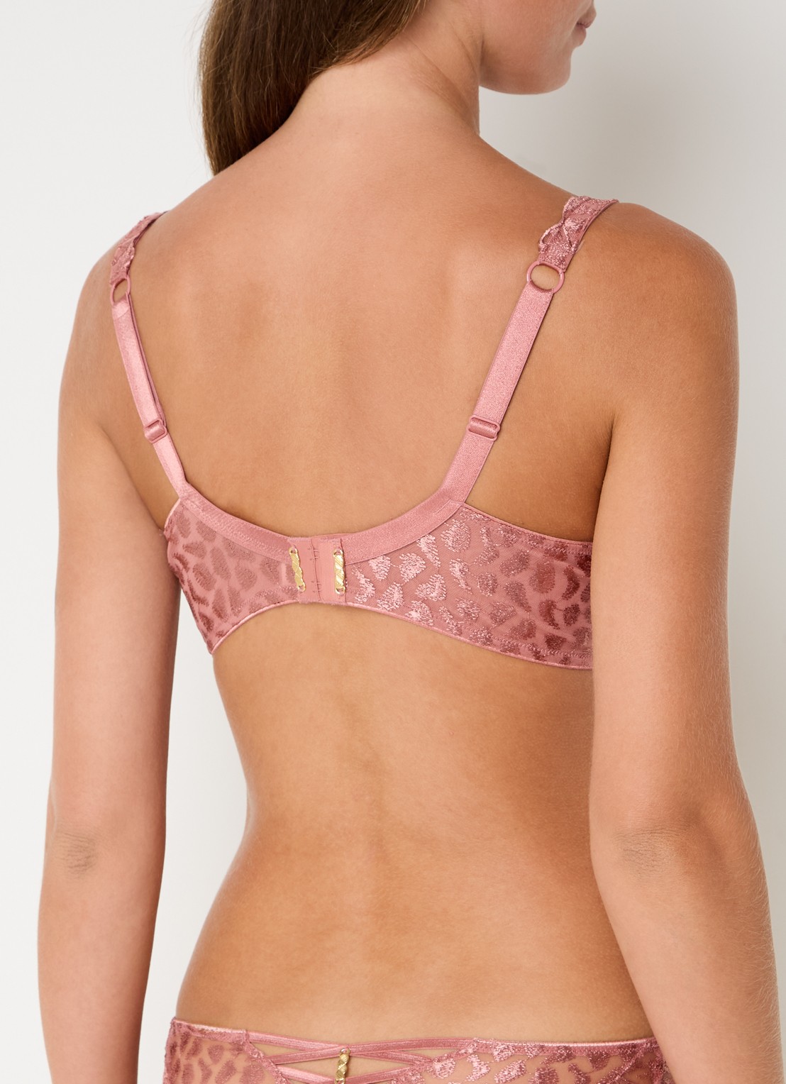 Aubade Crazy In Love beugel bh van mesh - achterkant 5 oudroze