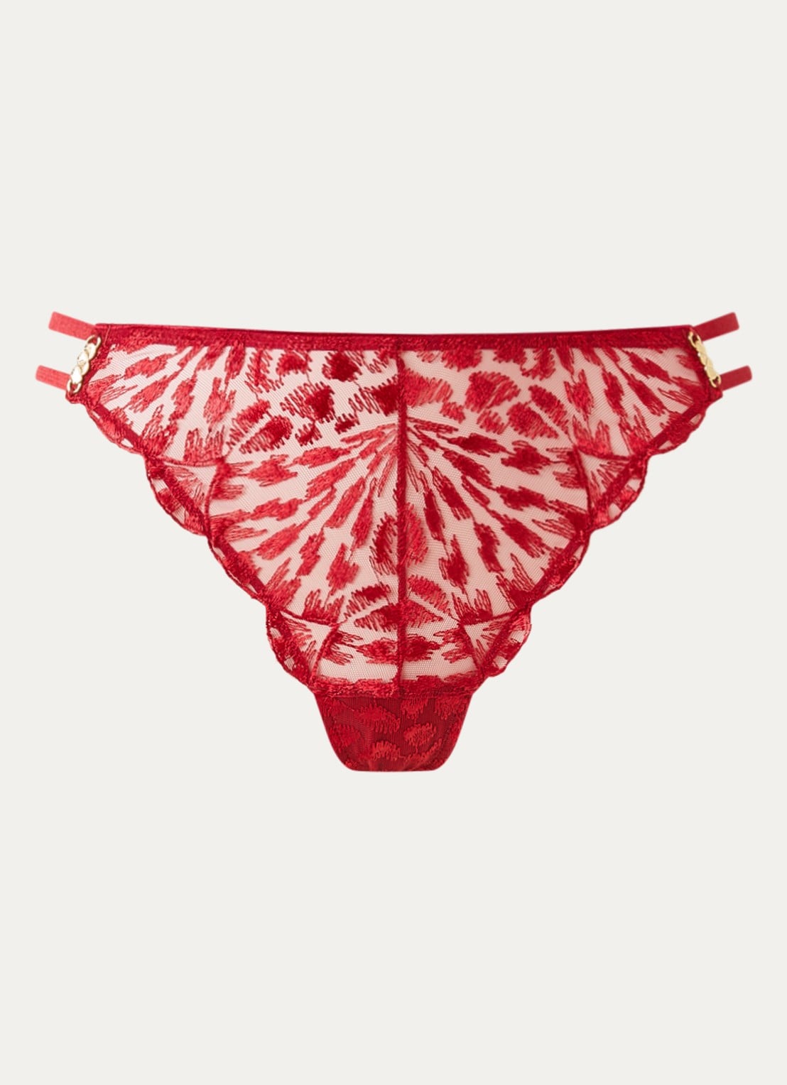 Aubade Crazy In Love string van mesh - voorkant rood