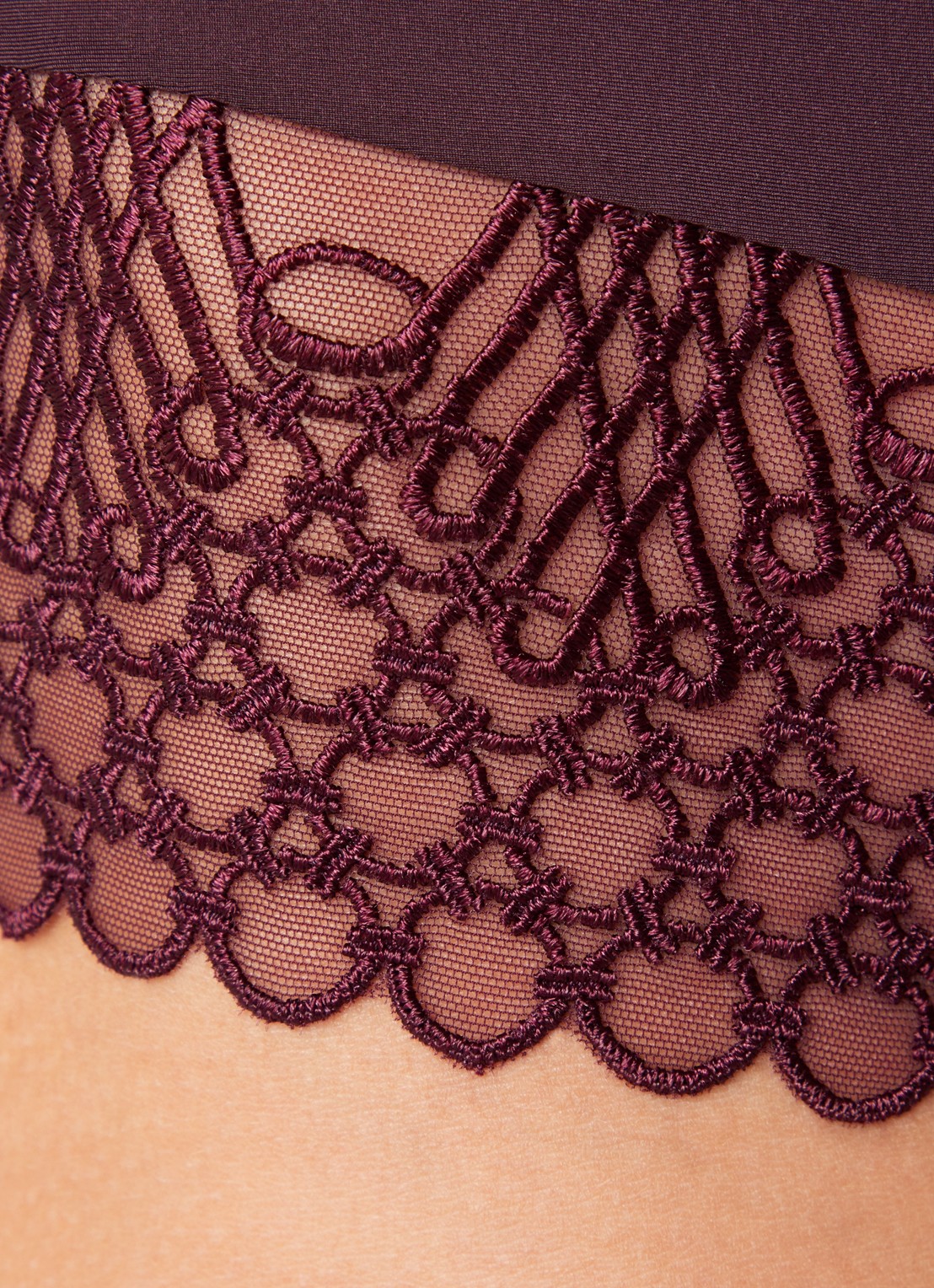 Aubade Eloge Du Desir hipster van mesh - detail 5 aubergine