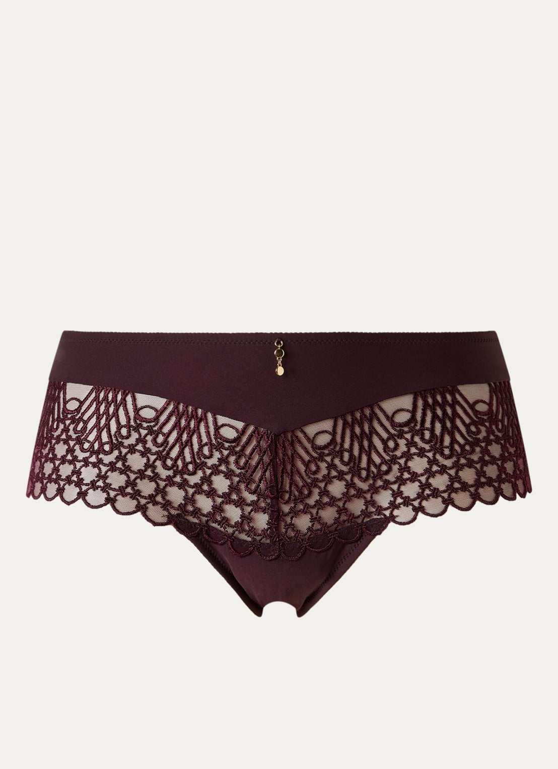 Aubade Eloge Du Desir hipster van mesh - voorkant aubergine