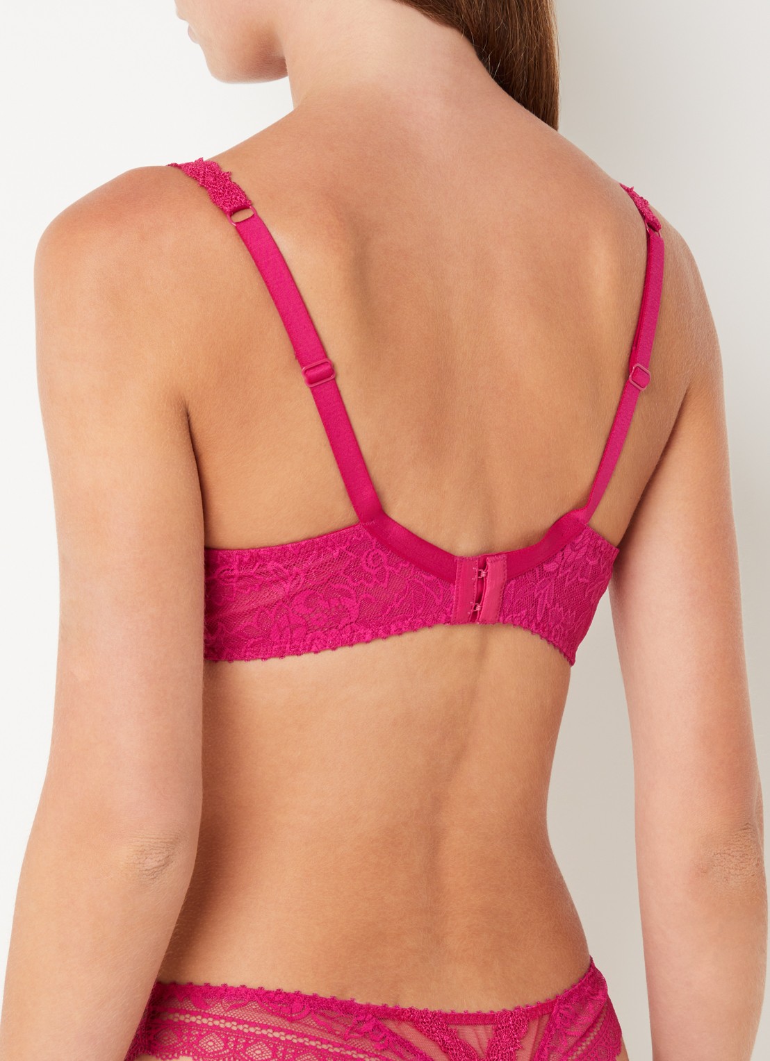 Aubade Ivresse Baroque balconette bh van kant - achterkant 3 fuchsia