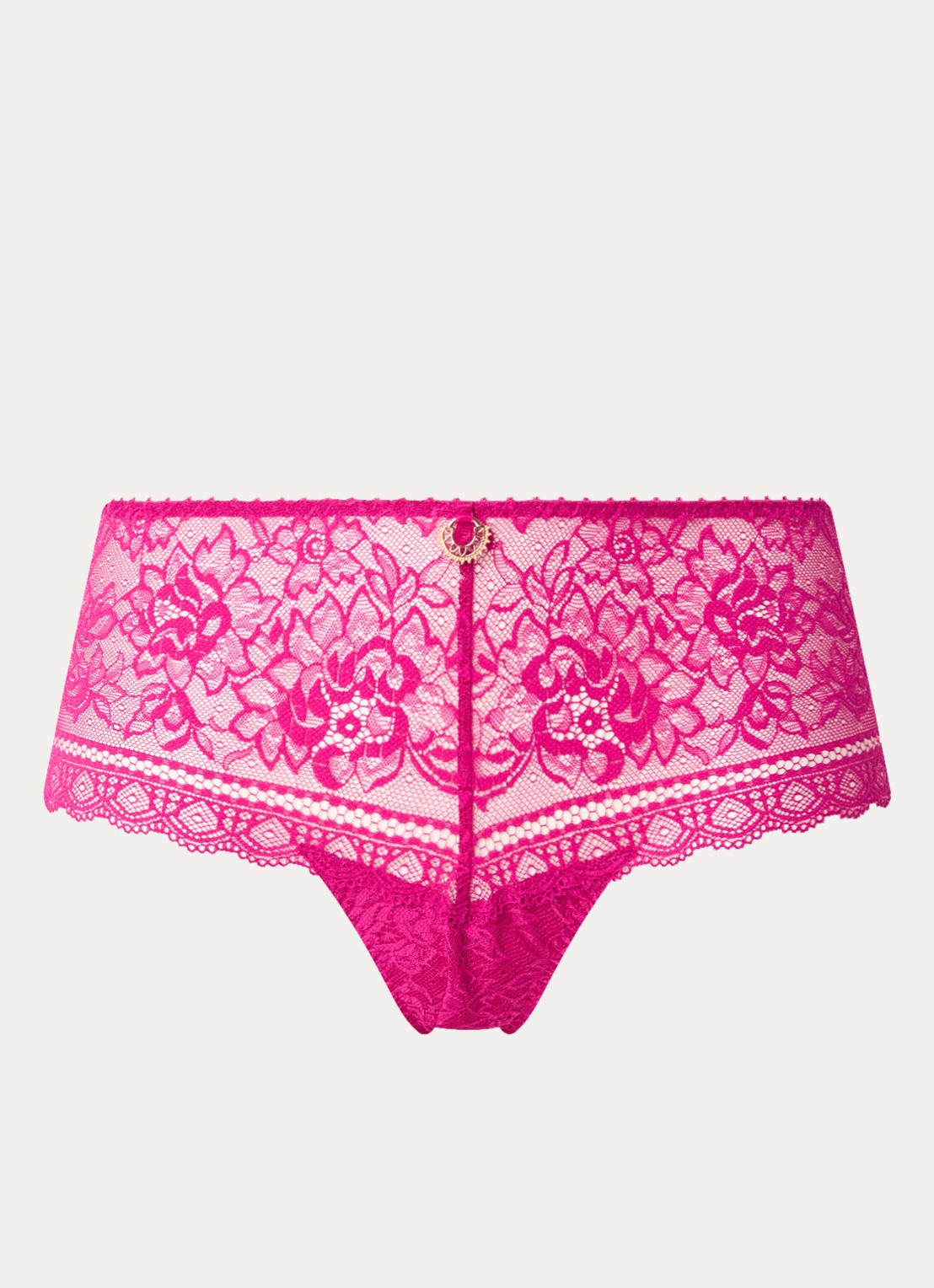 Aubade Ivresse Baroque shorty van kant - voorkant fuchsia