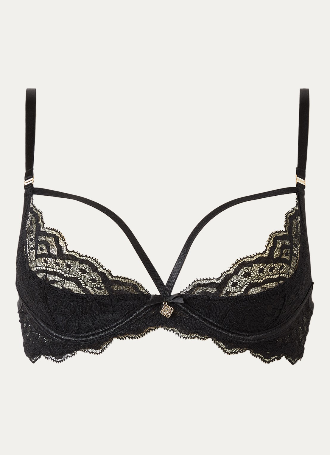 Aubade Love Vertigo beugel bh met kant - voorkant zwart