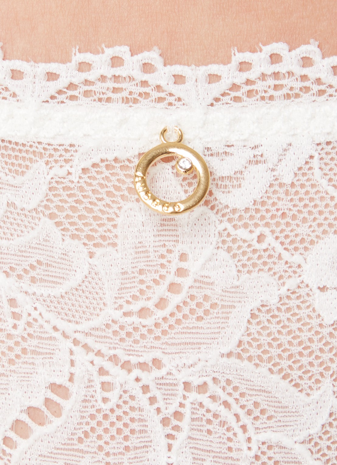 Aubade Rosessence Care tanga van kant - detail 5 wit